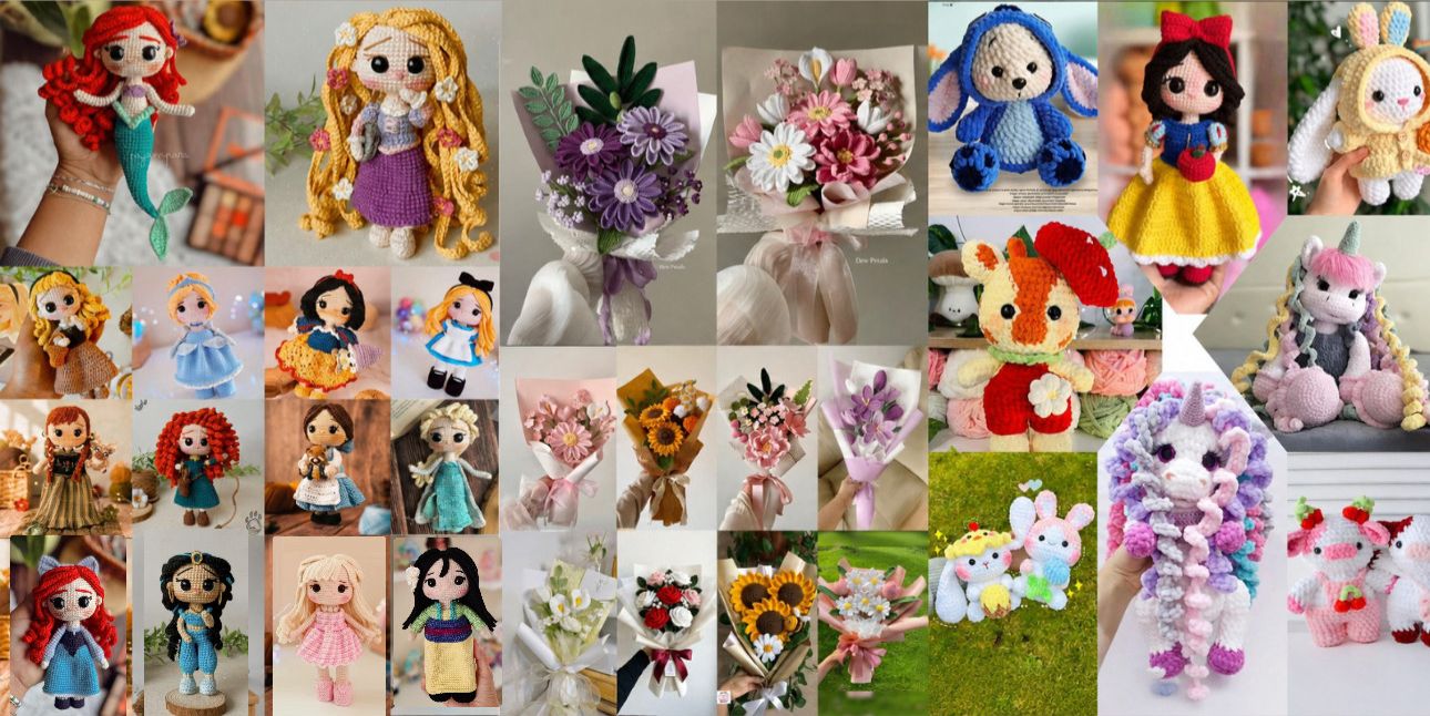 Colección Maestra de Patrones de Amigurumis y Flores en Crochet