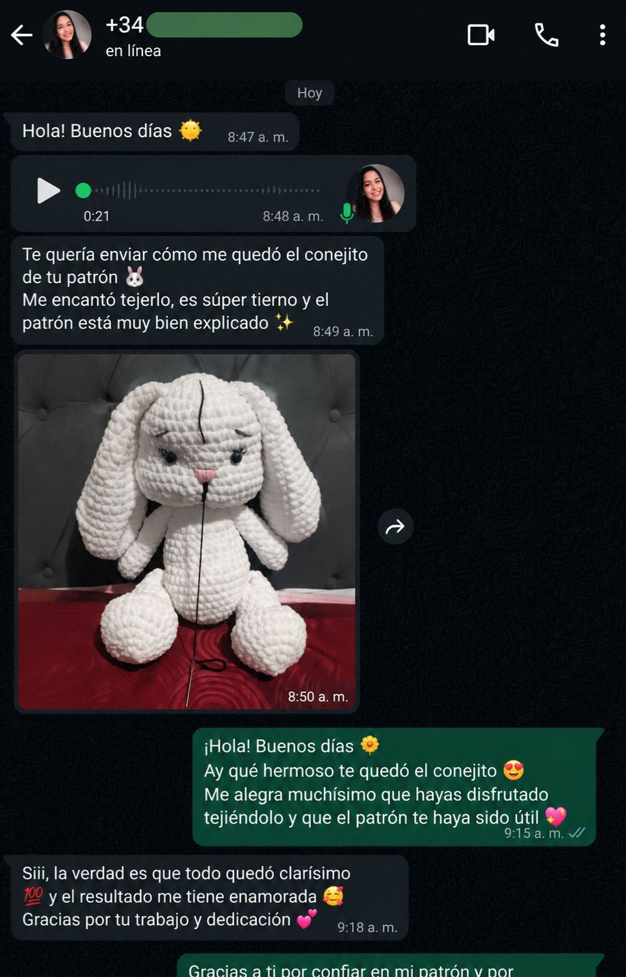 Cliente satisfecha