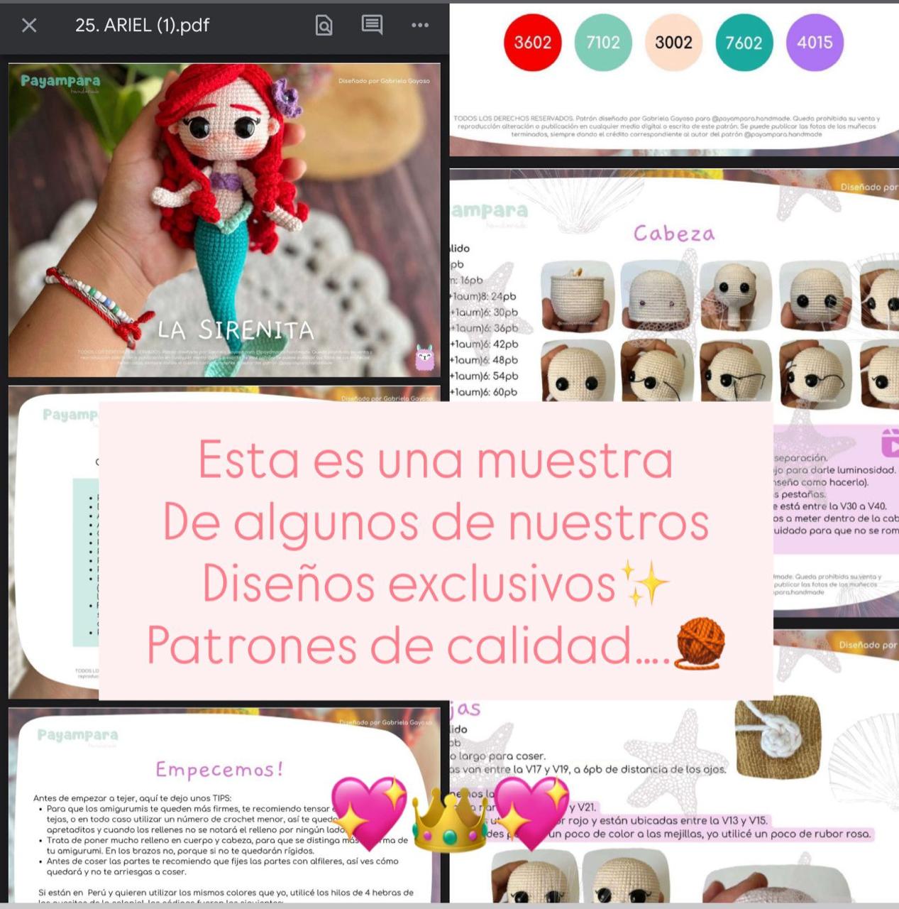 Calidad de Colección de más de 200 Patrones de Princesas Disney + 16 bonos de regalo